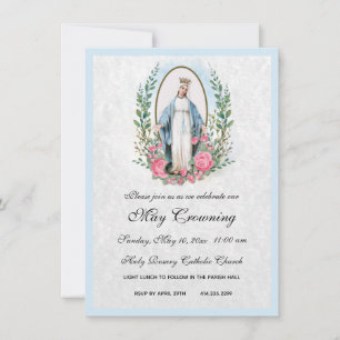 Invitation La Vierge Catholique Marie Peut Couronner L'Événem