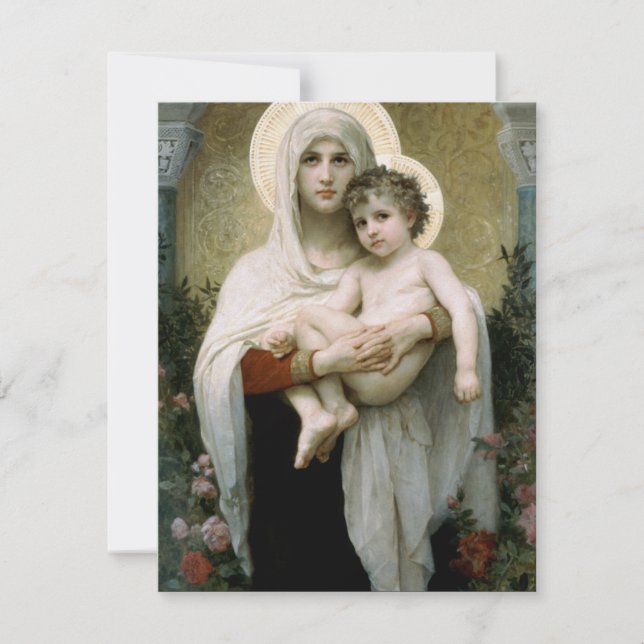Invitation La Vierge des Roses de Bouguereau (1903) (Devant)