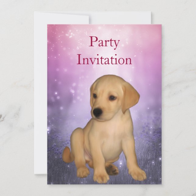 Invitation Labrador Puppy at the Park (Front)