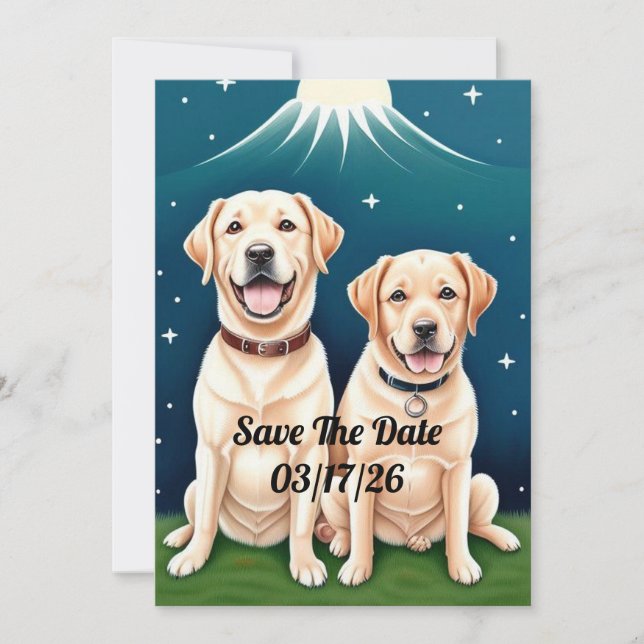 Invitation Labrador Retriever Couple (Devant)