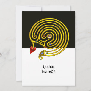 Invitation LABYRINTH HYPER, noir et blanc