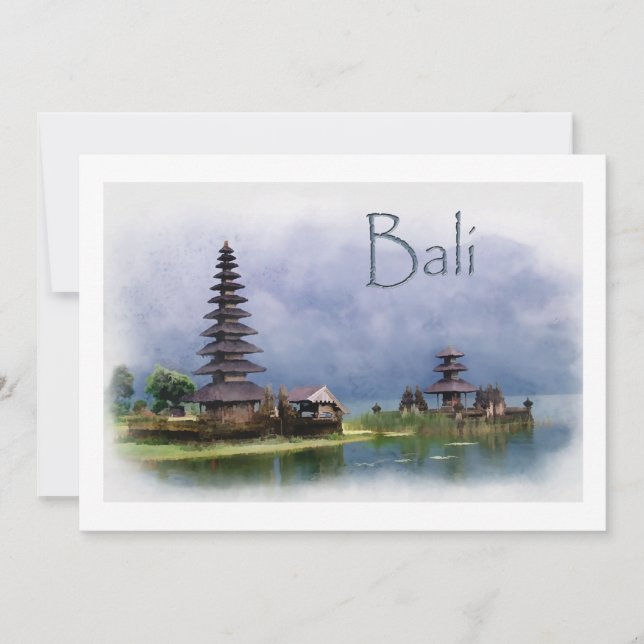 Invitation Lac Bratanan Bali Indonésie (Devant)