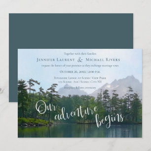 Invitation Lac dans les montagnes notre aventure commence mar