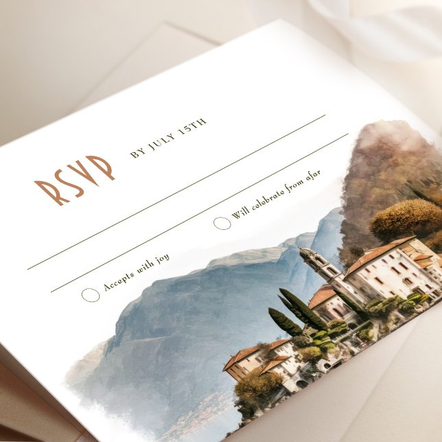 Invitation Lac de Côme Italie RSVP Mariage Insertion Destinat (Créateur téléchargé)