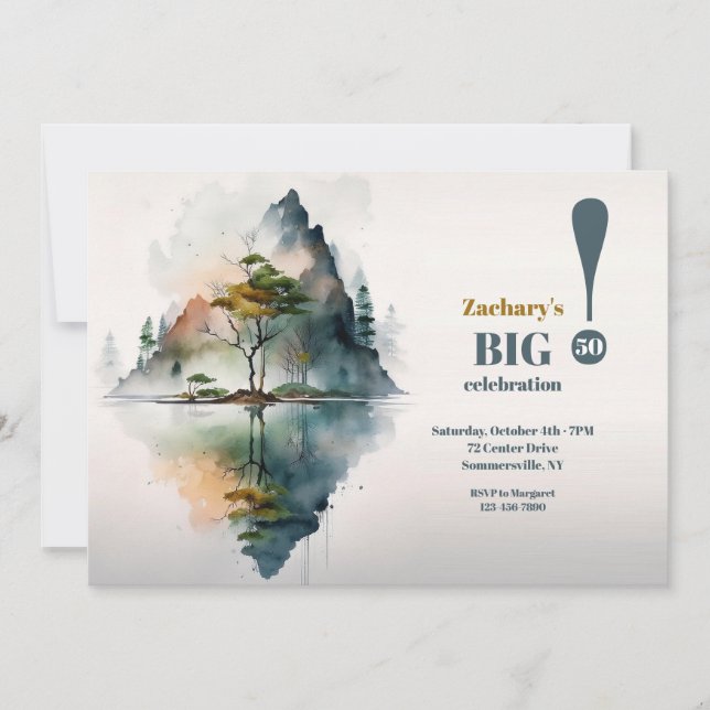 Invitation Lac Reflection  (Devant)