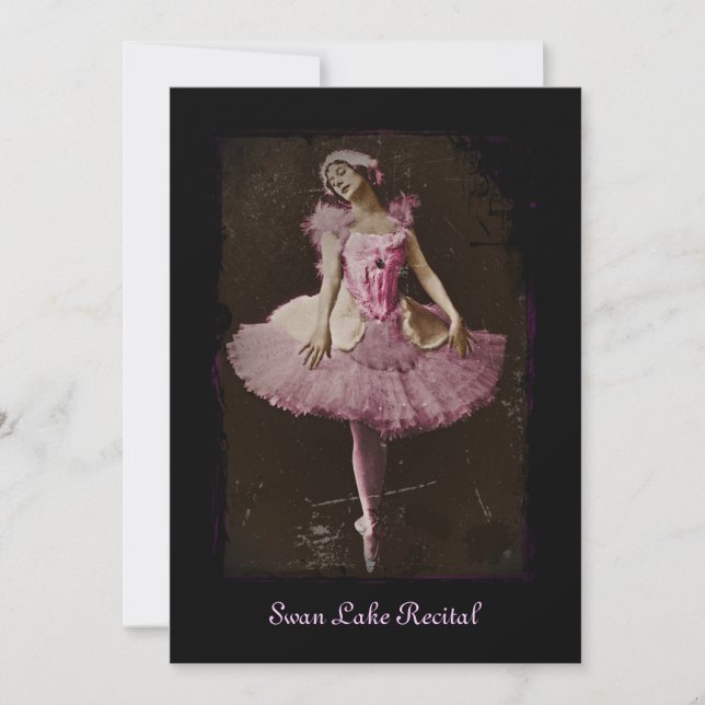 Invitation Lac Swan vintage (Devant)