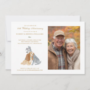 Invitation Lady et le Clochard Anniversaire de Mariage - Phot