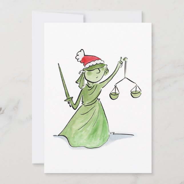 Invitation Lady Liberty à Noël (Devant)