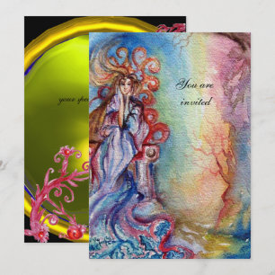 Invitation LADY OF LAKE bleu vif violet jaune vif
