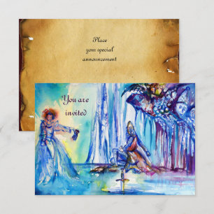 Invitation LADY OF LAKE EXCALIBUR Parchemin magique et mystèr