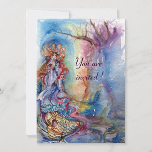 Invitation LADY OF LAKE, rose bleu vif