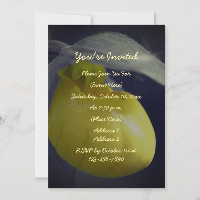 Invitation Lady Slipper Floral Party (Devant)