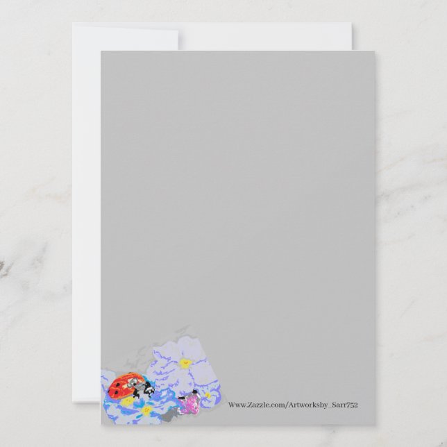 Invitation { Ladybug } (Back)