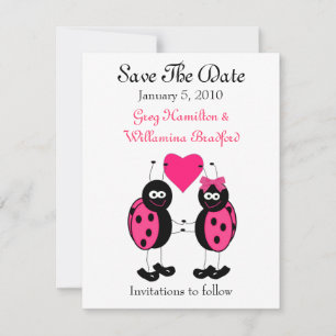 Invitation Ladybug Enregistrer la date Annonces