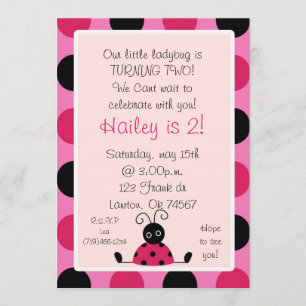 Invitation ladybug, notre petit coccinelle est en train de DE