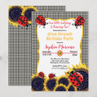 Ladybugs Sunflowers 1st Drive Thru Birthday Party