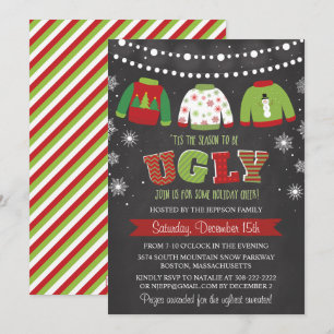 Invitation laide de fête de Noël de vacances de