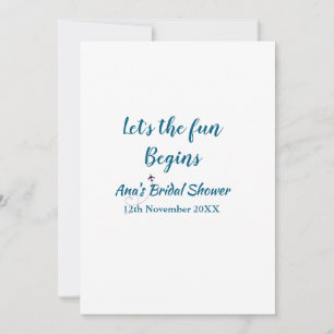 Invitation laisse l'aventure commencer nuptiale douche ajoute