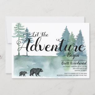Invitation Laisser Aventure Commencer le Baby shower d'ours d