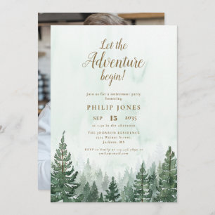 Invitation Laisser l'aventure commencer Forêt Photo Retraite