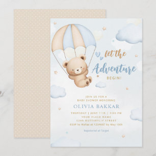 Invitation Laisser L'Aventure Commencer Le Baby shower De L'O