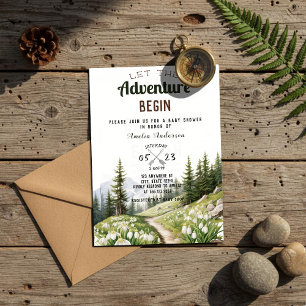 Invitation Laisser L'Aventure Commencer Le Baby shower Des Mo