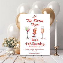 Laissez la fête commencer Anniversaire 40 ans Adul