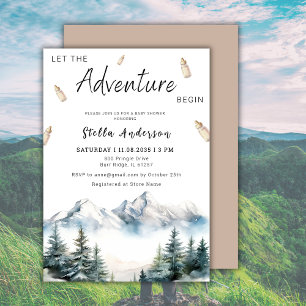 Invitation Laissez L'Aventure Commencer Le Baby shower Des Fi