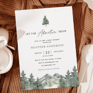 Invitation Laissez L'Aventure Commencer Le Baby shower Des Ga