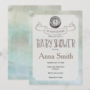 Invitation Laissez l'aventure commencer l'invitation de baby