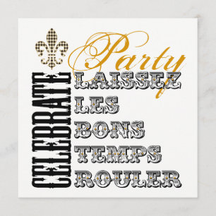 Invitation Laissez le Good Times Roll Party