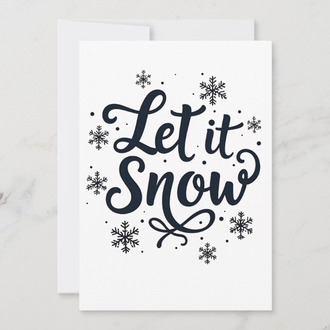 Invitation Laissez Neiger Flocon Saison Hivernale Noël (Devant)