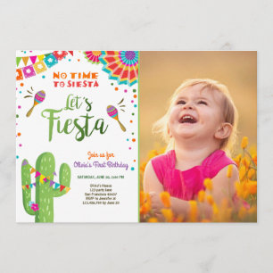 Invitation Laissez-nous cactus mexicain d'anniversaire