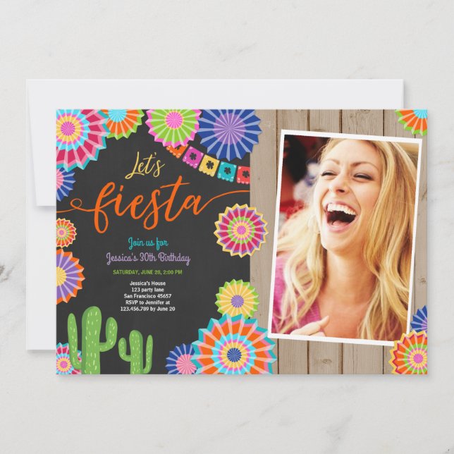 Invitation Laissez-nous femme mexicaine de l'anniversaire 30 (Devant)