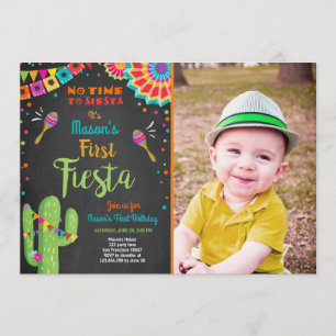 Invitation Laissez-nous garçon mexicain de cactus
