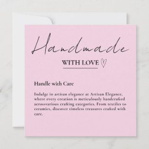 Invitation Laissez-Nous Un Avis Fait À La Main Avec Love Pink