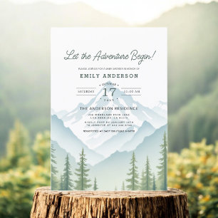 Invitation Laissons l'aventure commencer le Baby shower des b