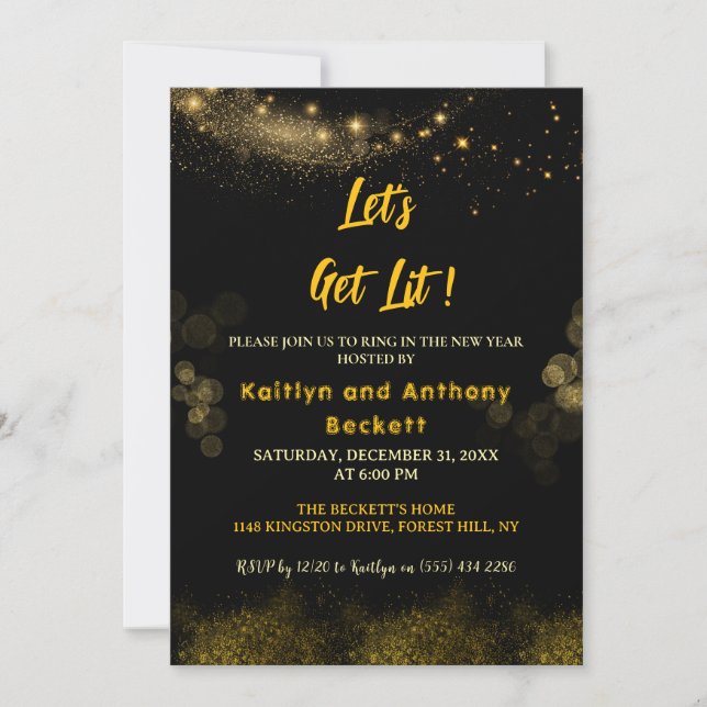 Invitation Laissons-nous ! | Soirée du Nouvel An (Devant)