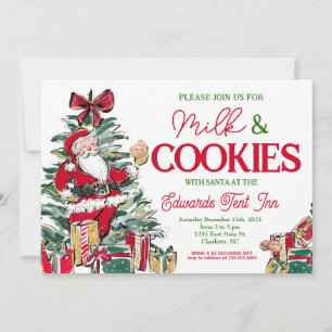 Invitation Lait et biscuits avec père Noël, Père Noël Breakfa