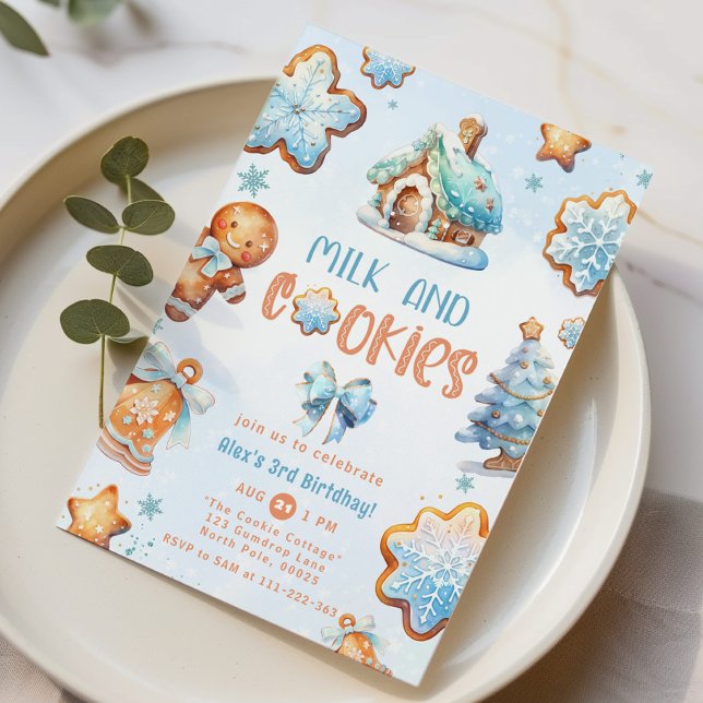 Invitation Lait et biscuits Fête de Noël (Créateur téléchargé)