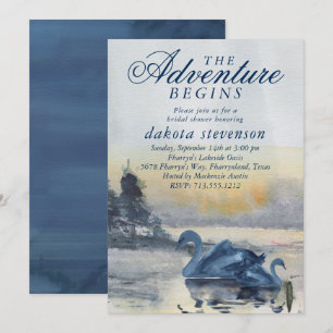 Invitation Lake Adventure commence   Fête des mariées de cygn