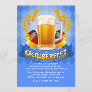 Invitation L'Allemand colore l'invitation d'Oktoberfest