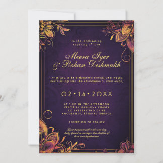 Invitation L'Améthyste en fleurs : l'Union Éternelle