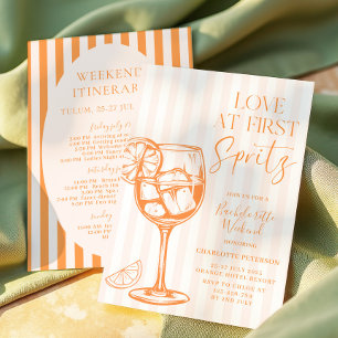 Invitation L'amour au premier Spritz Aperol Orange Enterremen