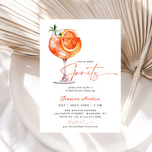 Invitation L'Amour Au Premier Spritz Brise Fête des mariées O