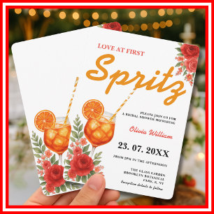 Invitation L'amour au premier Spritz Réception de mariage m