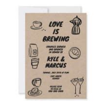 L'amour brasse Café Thème Couple Douche Brunch