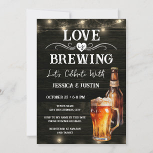 Invitation L'amour brasse Couples Douche