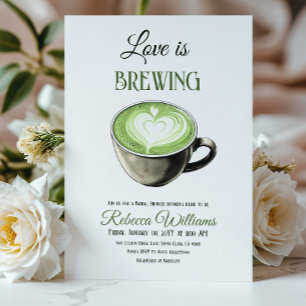 Invitation L'amour brasse du café Thème Matcha Fête des marié