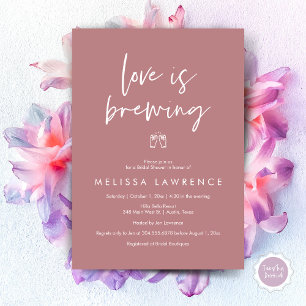 Invitation L'amour brasse, Elegance Fête des mariées Bière Pa